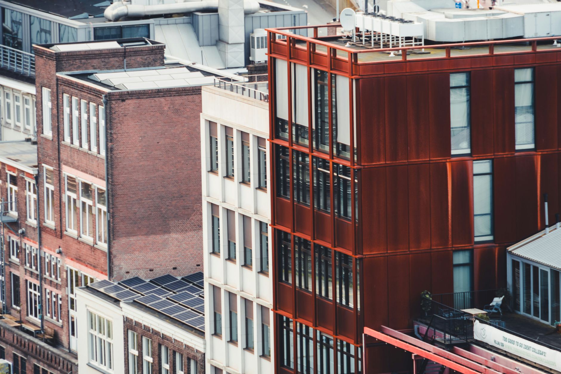 Mid-rise buildings in a city training district